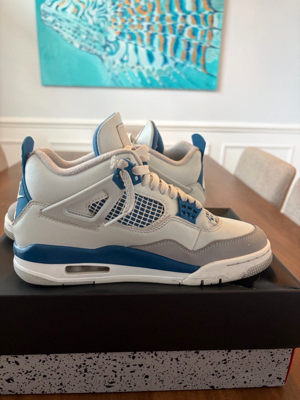 Air Jordan 4 Retro Military Blues - Picture 3 of 7